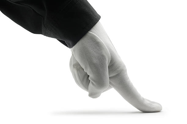 ...dusty A white gloved hand