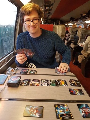 Can recommend both Star Realms & cheap 1st class upgrades I am on a train playing a card game